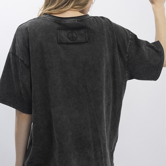 Blue Velvet Chief Print Washed Short Sleeve T-shirt Black Sm-xl NWT - Picture 4 of 5